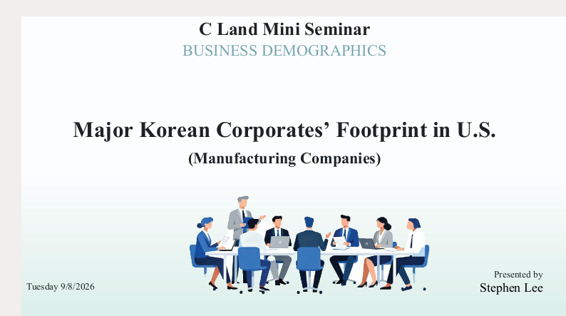 Major Korean Manufacturing Companies in US